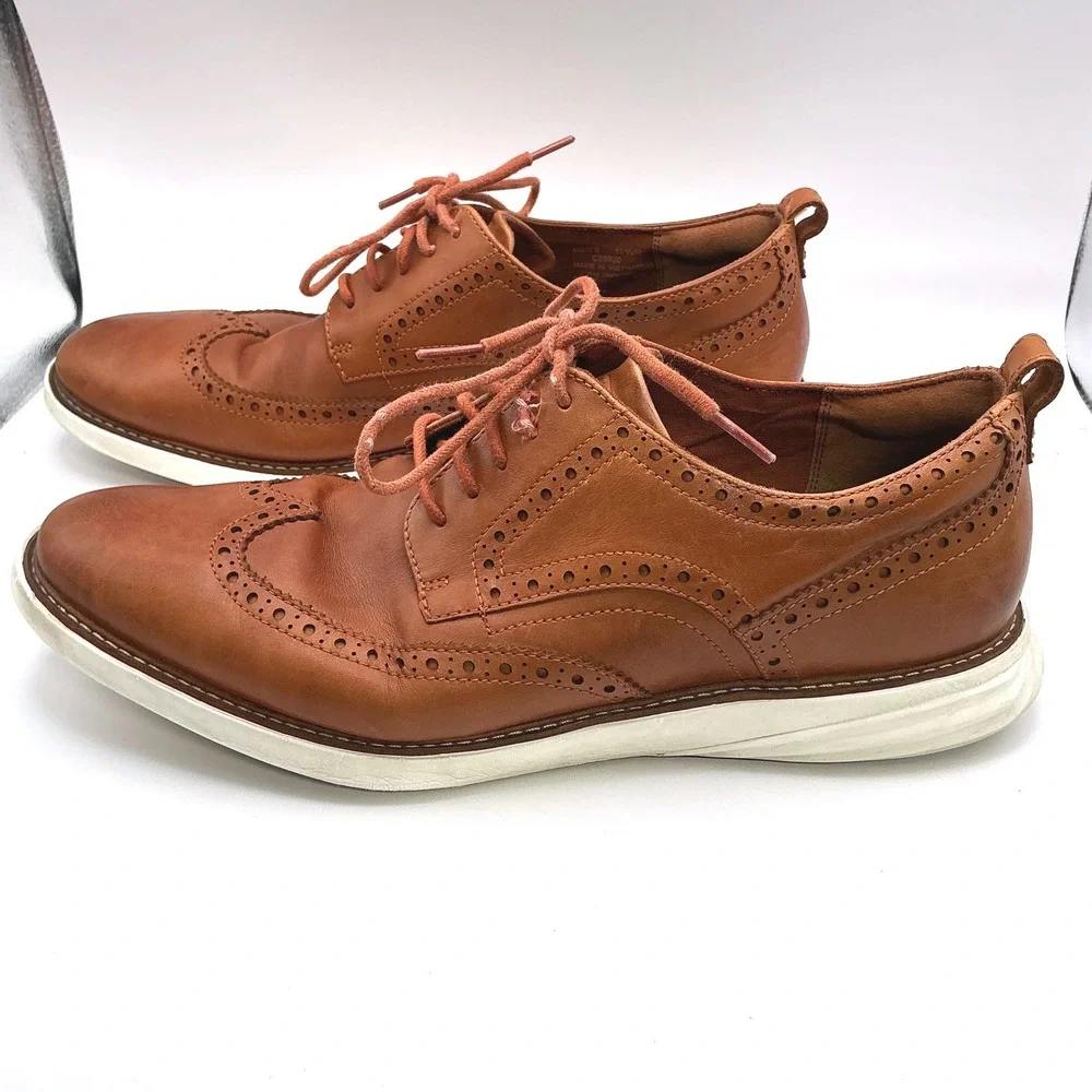 Cole Haan Original Grand Wingtip Oxford British Tan Leather Mens Shoes C28930